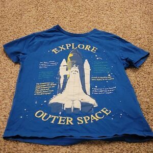 Rumi + ryder outer space graphic tee blue medium 8-10